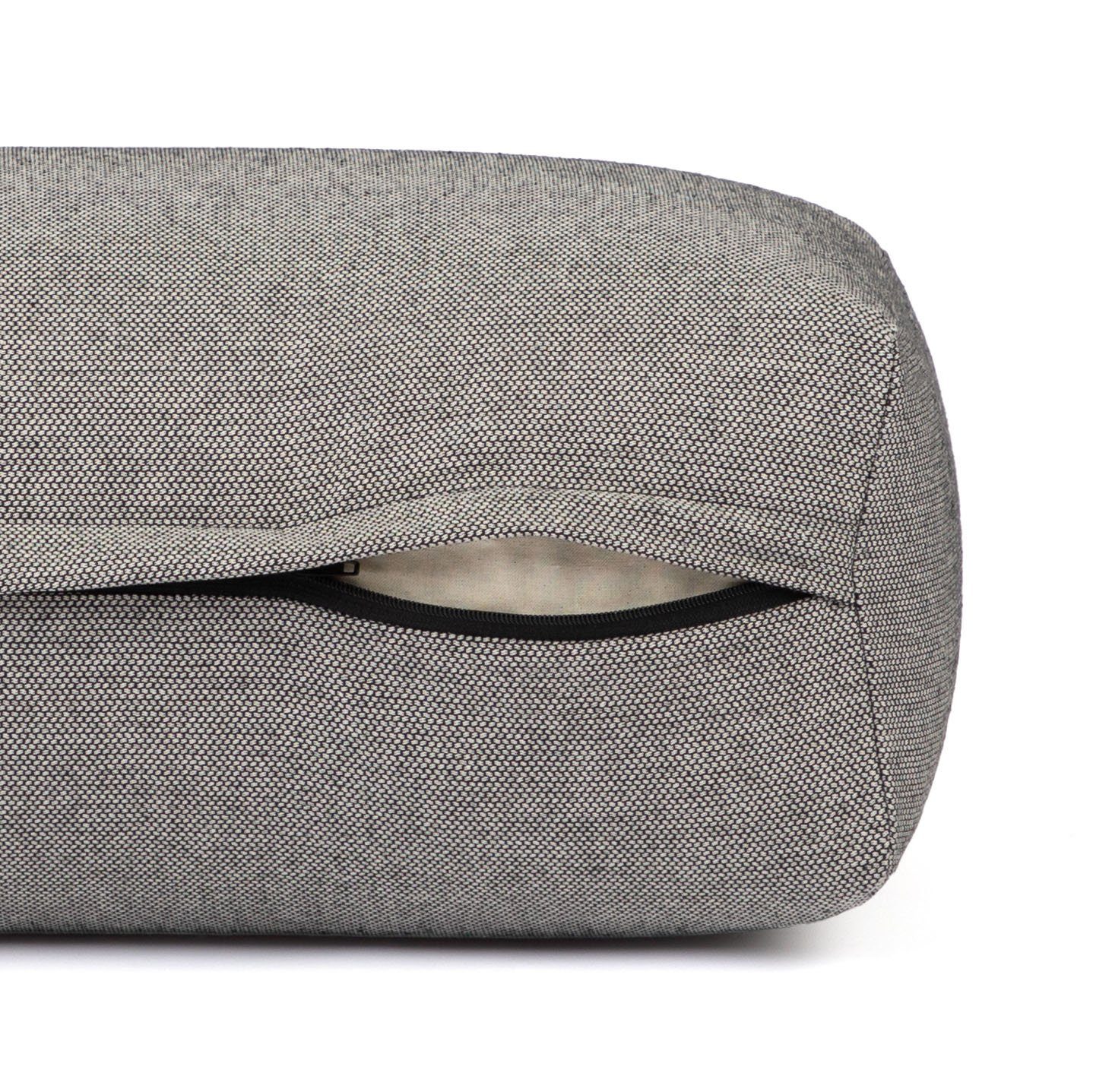 bodhi Yoga Bolster SALAMBA Yoga Bolster CLASSIC dobby schwarz, Dinkelhülsen