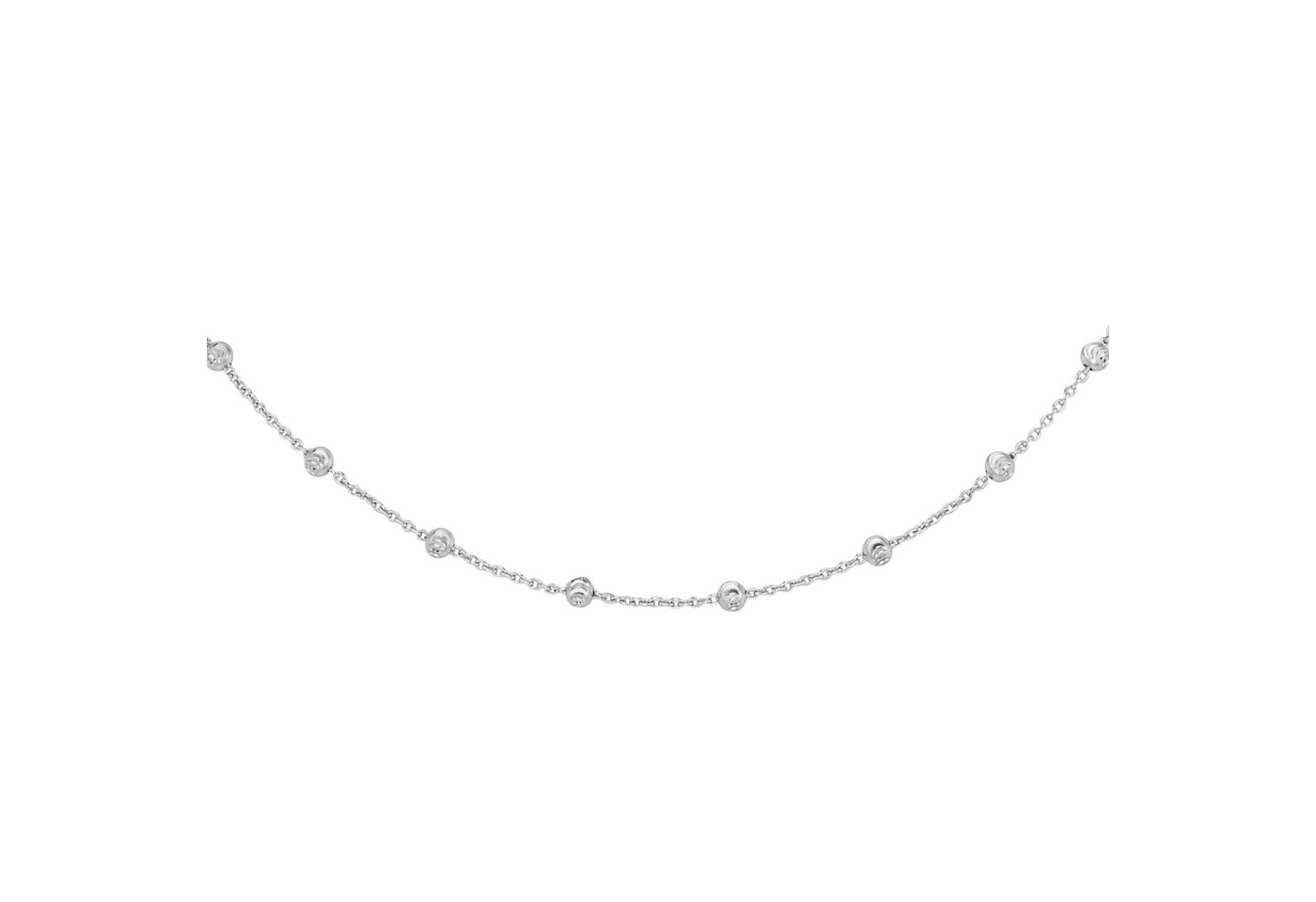 Firetti Silberkette Schmuck Geschenk Silber 925 Halsschmuck Ankerkette diamantierte Kugeln