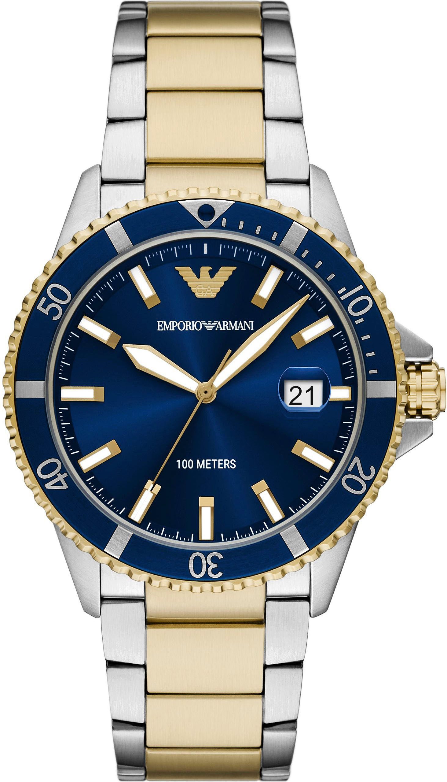 Emporio Armani Quarzuhr AR11682, Armbanduhr, Herrenuhr, Edelstahlarmband, a günstig online kaufen