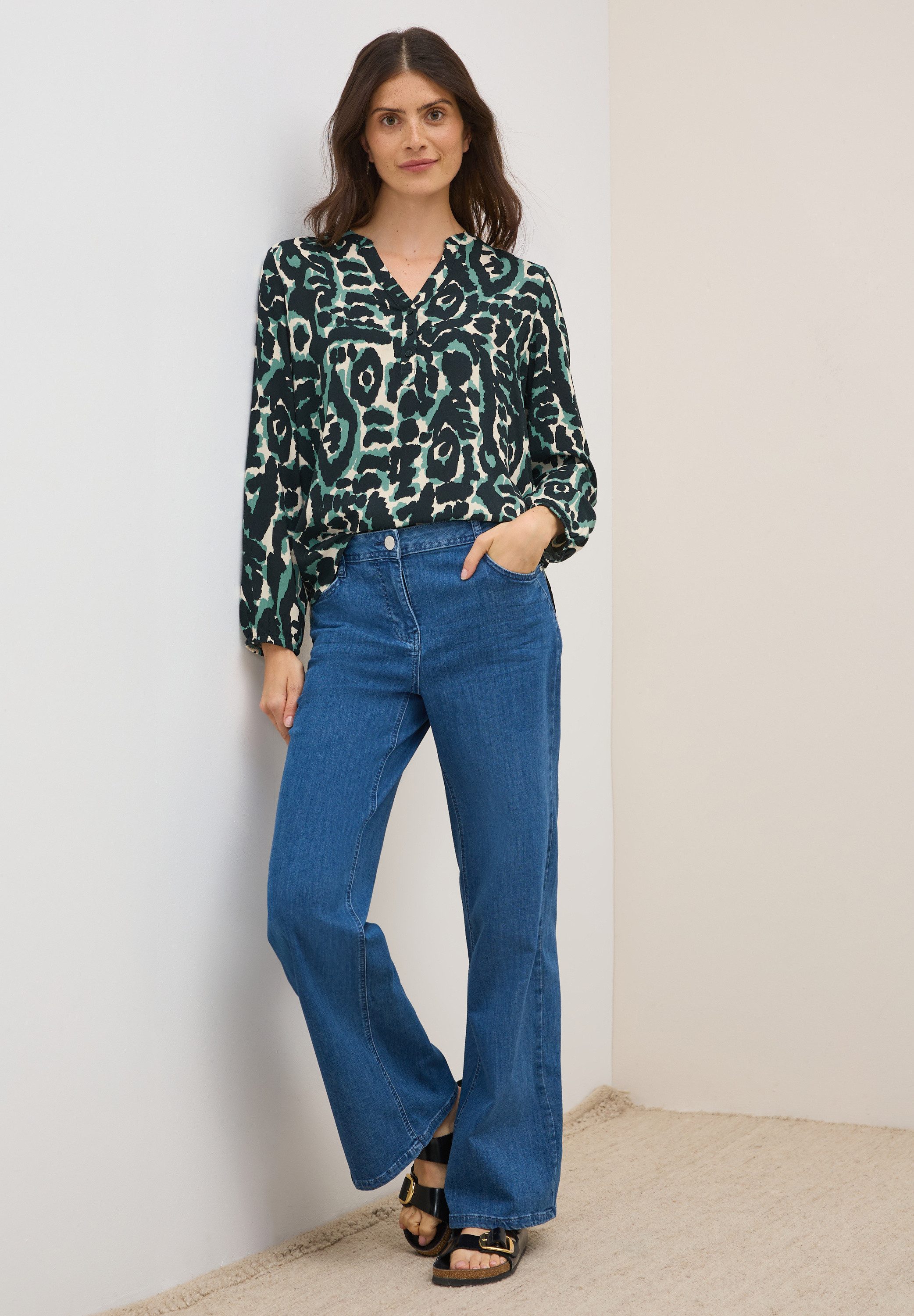 CECIL Langarmbluse mit All-Over Print