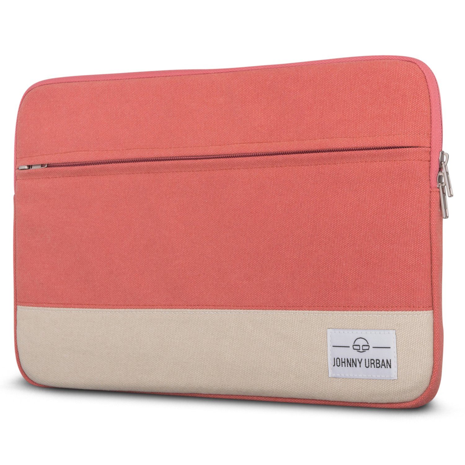 Laptophülle 13 Rot-Creme Urban Zoll Laptoptasche Johnny Canvas Laptoptasche