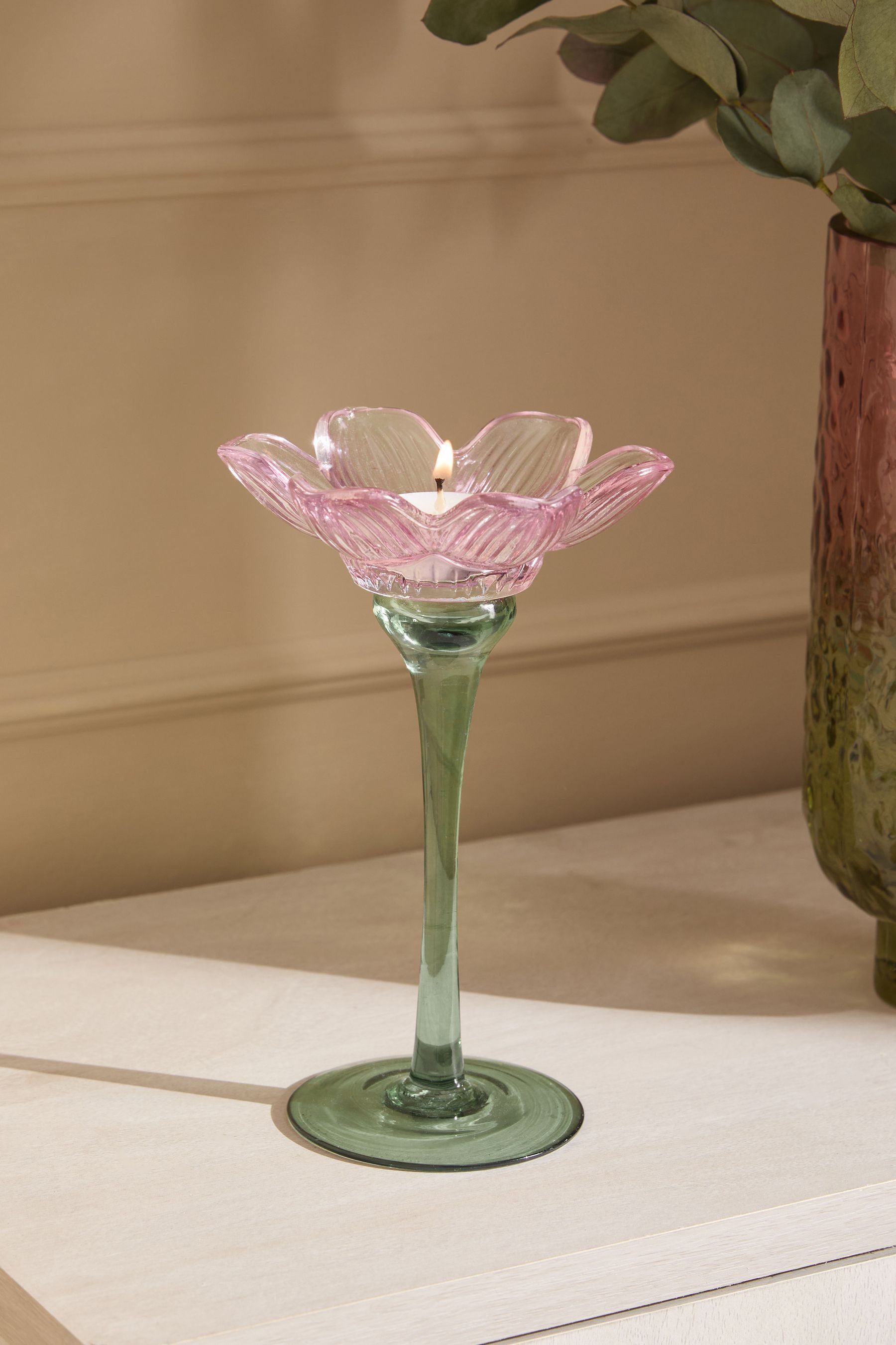 Next Teelichthalter Teelichthalter aus Glas, Blume günstig online kaufen