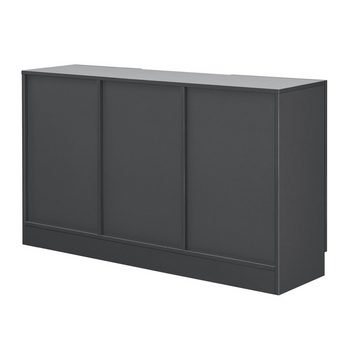 en.casa Sideboard, »Spøttrup« Fernsehtisch 120x30,5x70cm Dunkelgrau