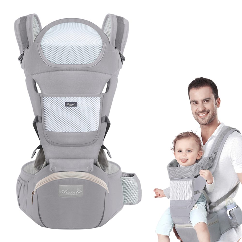 Babytrage Babytrage ergonomisch mit Hüftsitz Neugeborene bis Kleinkind DE.