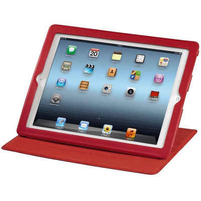 Hama Tablet-Hülle Charlize Theron Klapp-Tasche Smart Cover Rot II, Schutz-Hülle für Apple iPad 4 3 4G 3G 2 2G als Video-Ständer nutzbar