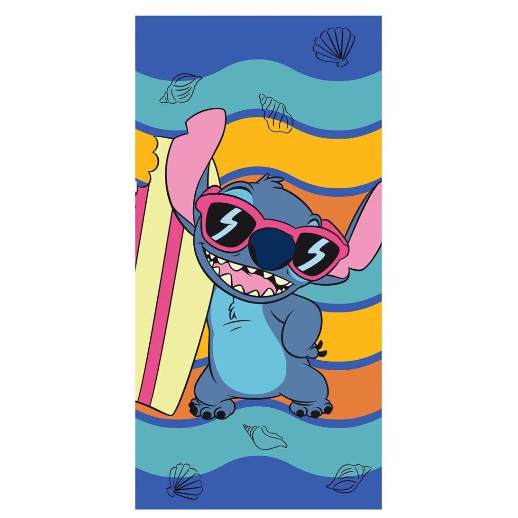 Lilo & Stitch Badetuch Lilo und Stitch Waves Badetuch, Strandtuch 70x140cm, 100% Polyester (1-St), Schnelltrocknend