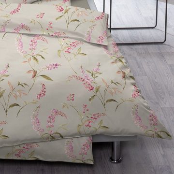 Bettwäsche Estella Interlock Jersey Bettwäsche Florence 6595-205 Blumen 135x200, Estella, Interlock Jersey, 2 teilig, Absolut bügelfrei