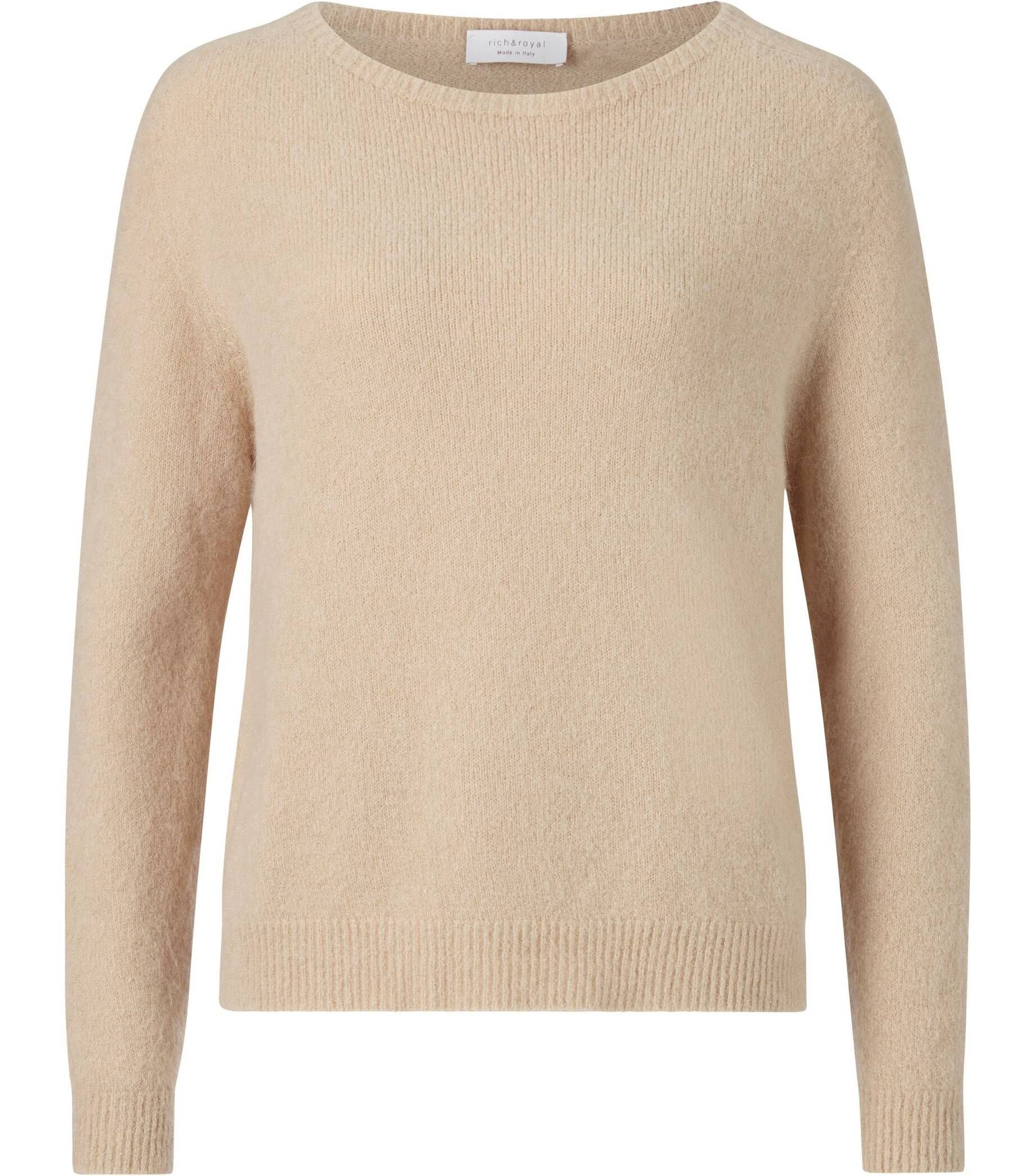 Strickpullover Damen Strickpullover mit Alpaka COZY CREW NECK
