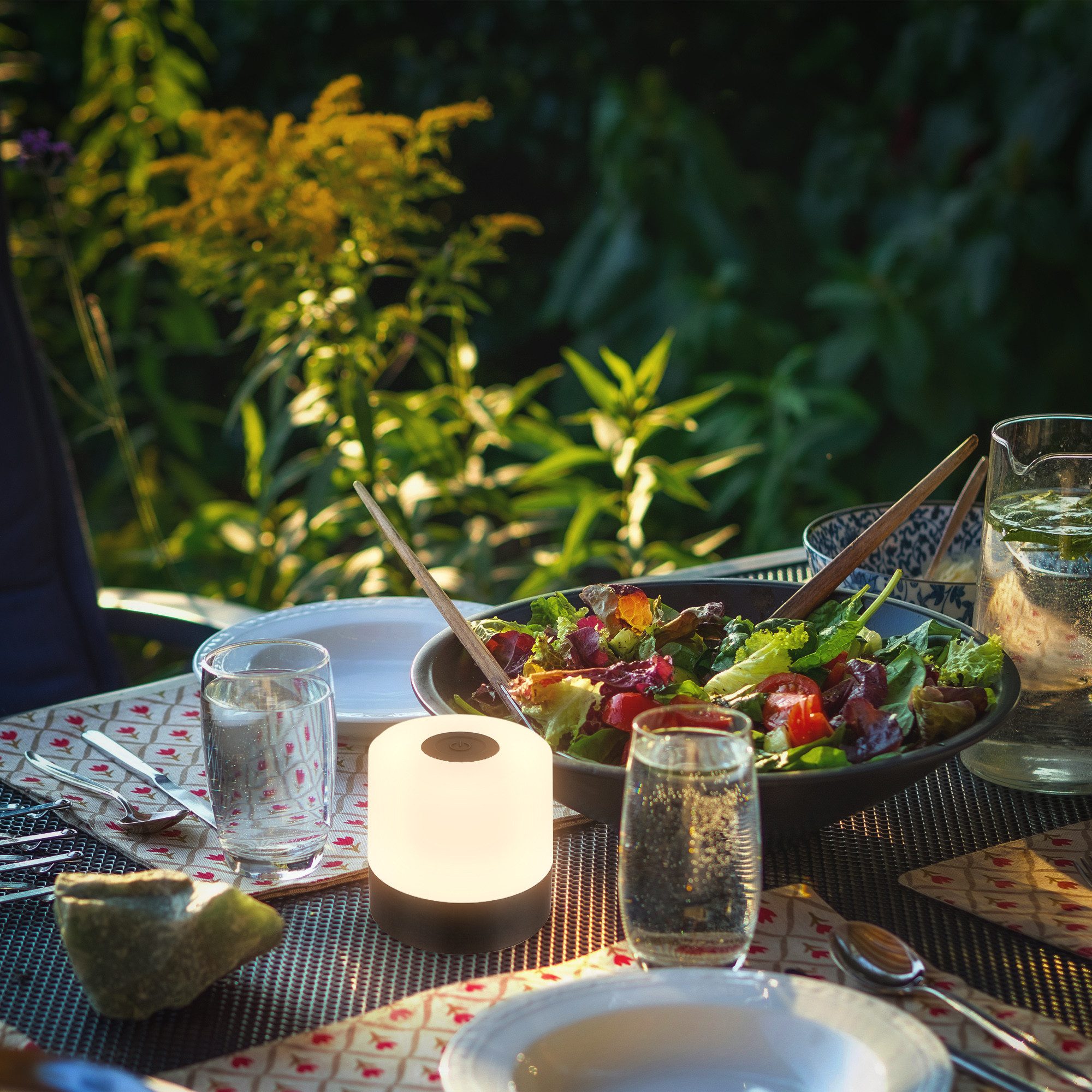 B.K.Licht Außen-Tischleuchte BK_TL1588 Akku LED Tischlampe, 3-Stufen Touchd günstig online kaufen