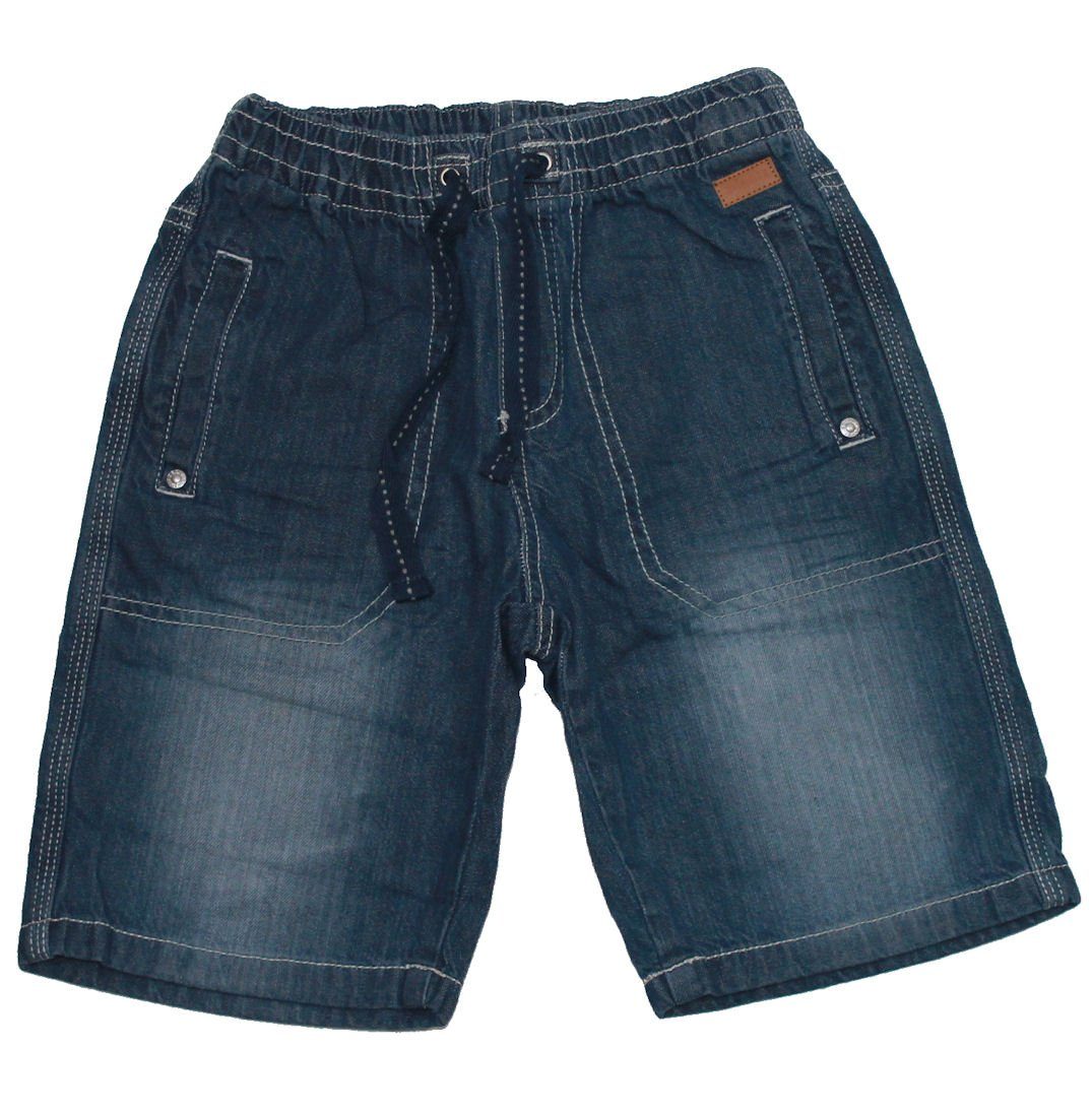 BÒBOLI Jeansbermudas BÒBOLI Bermuda Shorts denim Gummizug dunkelblau (1-tlg)