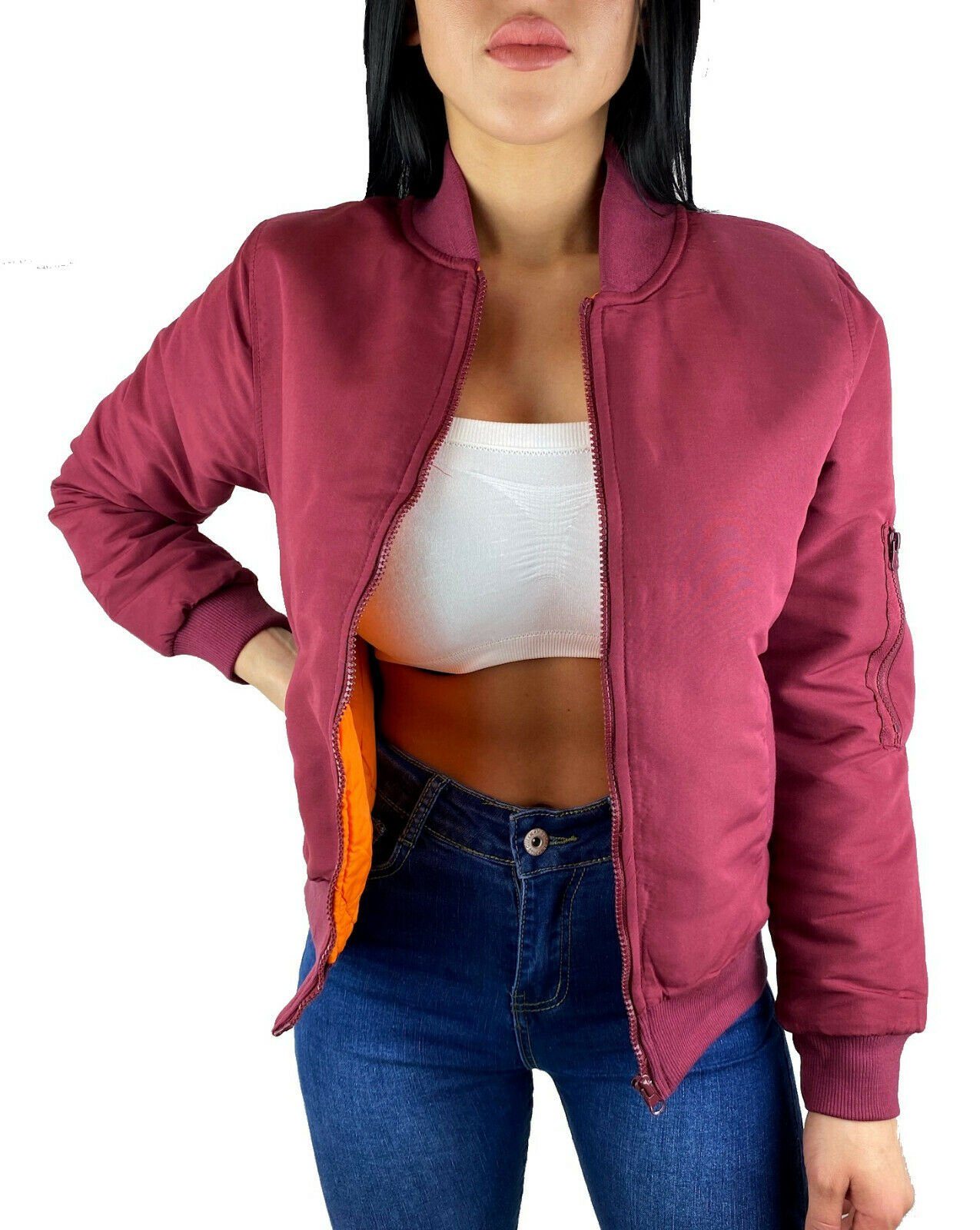 Worldclassca Bomberjacke Worldclassca DAMEN BOMBER JACKE BOMBERJACKE RETRO PILOTEN BIKER