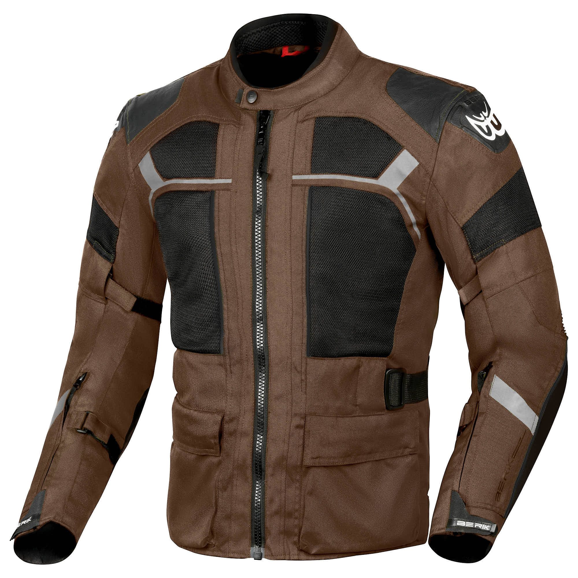 Berik Motorradjacke Absolute Terra Motorrad Textiljacke Ellenbogenprotektoren enthalten,Schulterprotektoren enthalten
