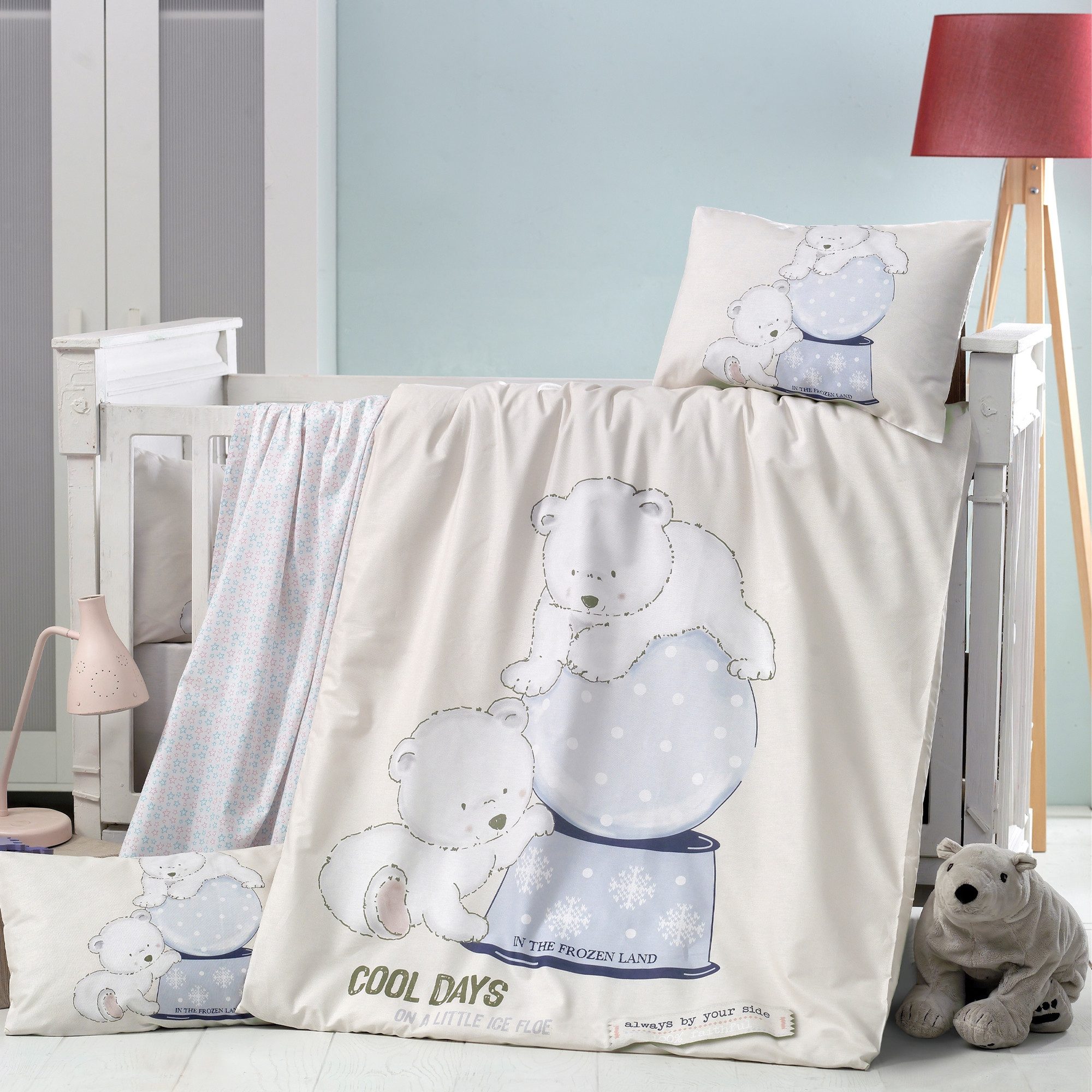 Babybettbezug 2tlg. 100x135 cm + Kissenbezug 60x40 cm mit Reißverschluss