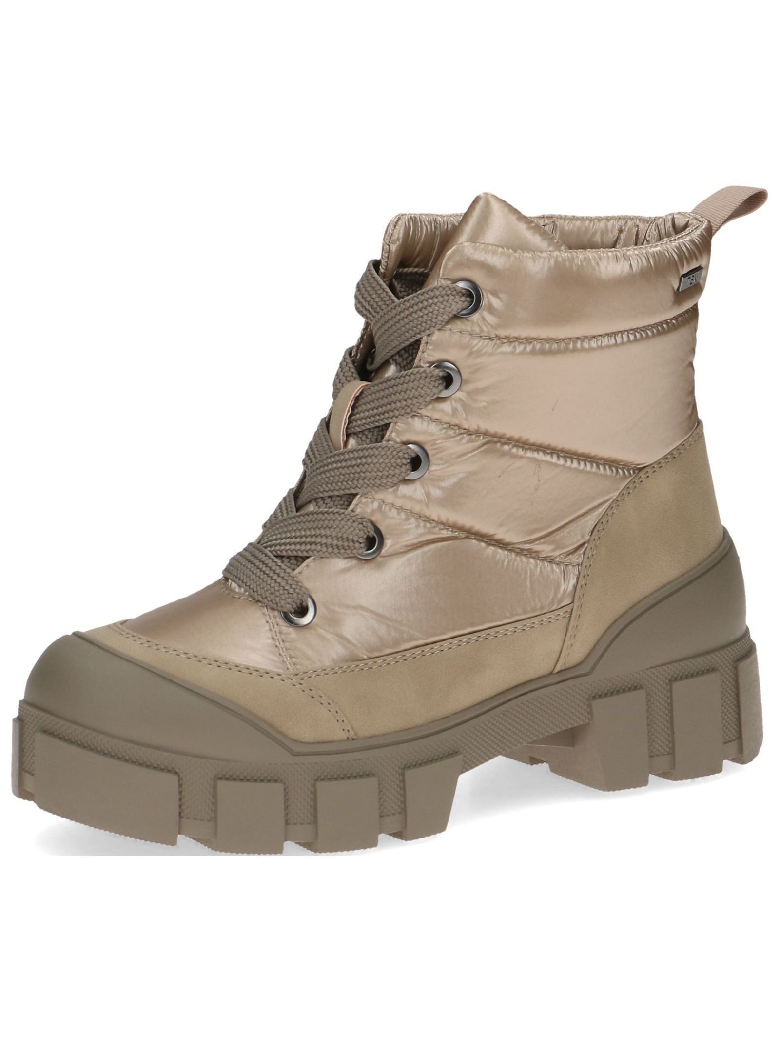 Stiefelette Lederimitat/Textil . Schnürstiefelette