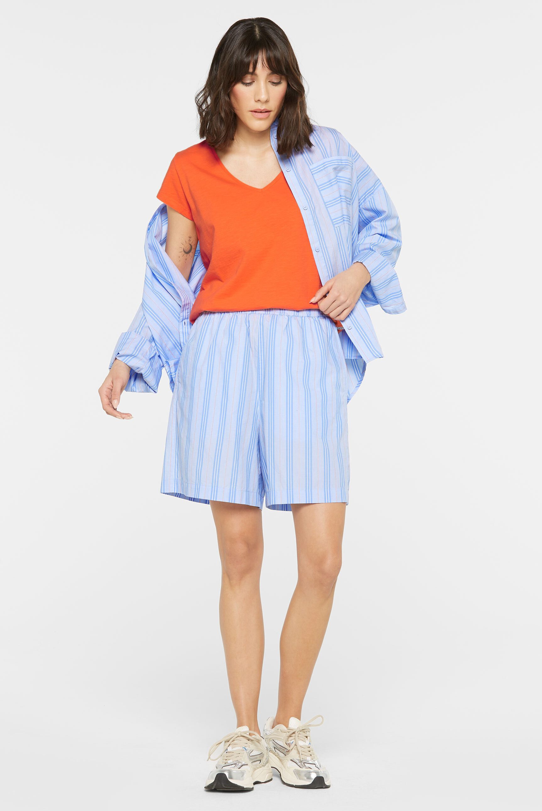 SENSES.THE LABEL V-Shirt aus Baumwolle