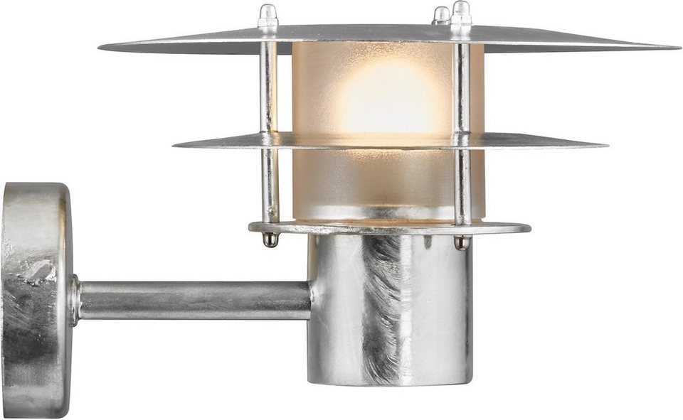 Nordlux Wandleuchte BASTIA, ohne Leuchtmittel, 15 Jahre Garantie auf  Korrosions, seewasserfest, verzinkter Stahl, geeignet für Standard E27 LED  Leuchtmittel