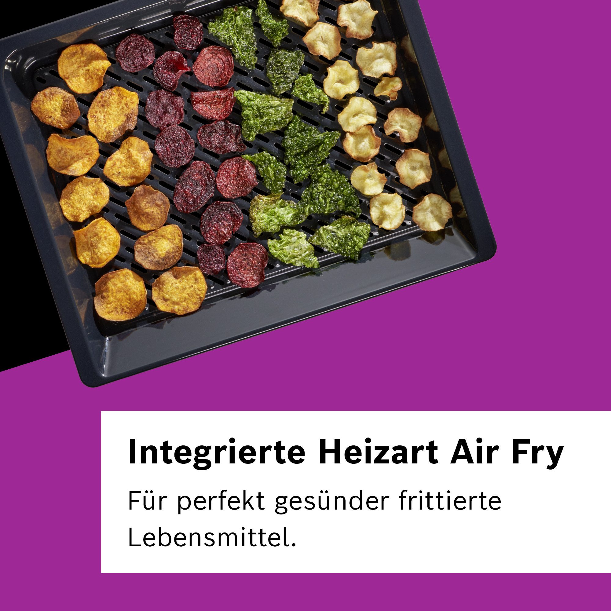 BOSCH Pyrolyse Backofen Serie 6 HRG578CB7, Pyrolyse-Selbstreinigung, AirFry per Home Connect App & präzises Bratenthermometer