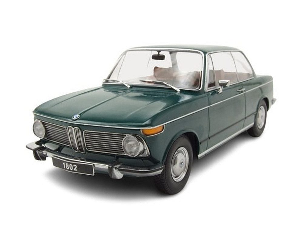KK Scale Modellauto BMW 1802 1.Serie Facelift 1971 dunkelgrün, Maßstab 1:18