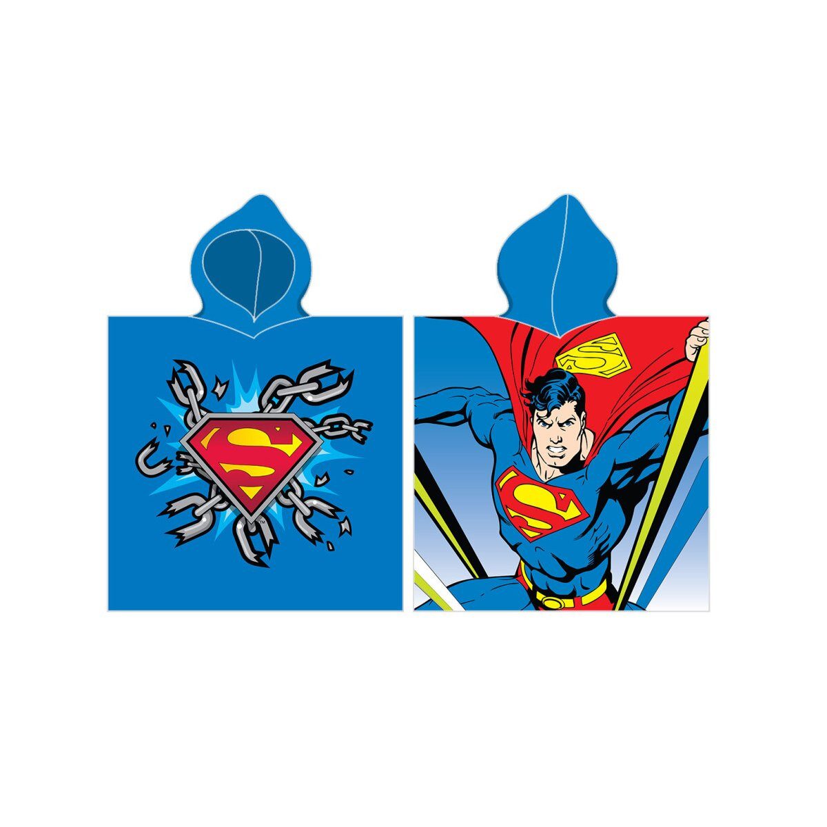 Superman Poncho Superman Poncho 55x110cm – Strandtuch mit Logo & Kette