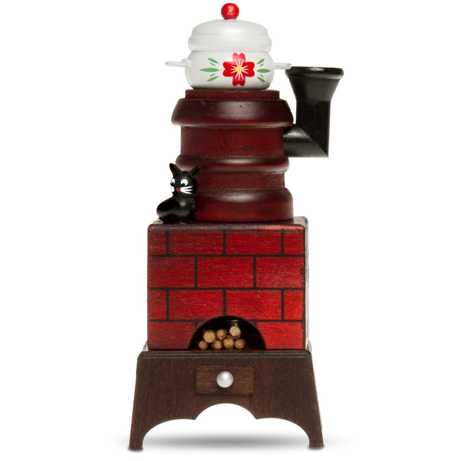 SIKORA Weihnachtsfigur SIKORA RM-E Räuchermännchen aus Holz Räucherofen mit Katze