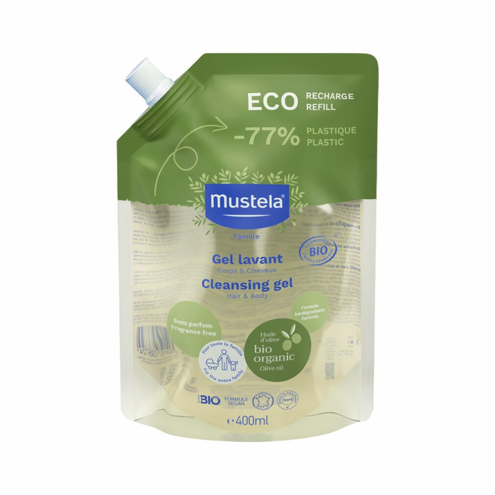 Mustela Haarshampoo BIO gel shampoo refill 400ml