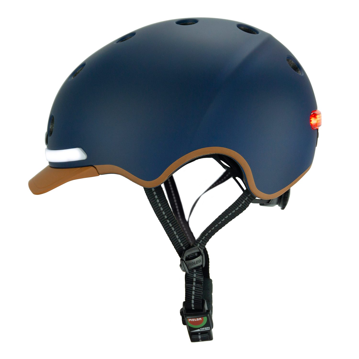 Melon Fahrradhelm E-Series Heaven & Earth mit Vorder- und Rücklicht, super leicht, Magnetverschluss, größenverstellbar, mehr als 50 Designs – Bild 4 von 5