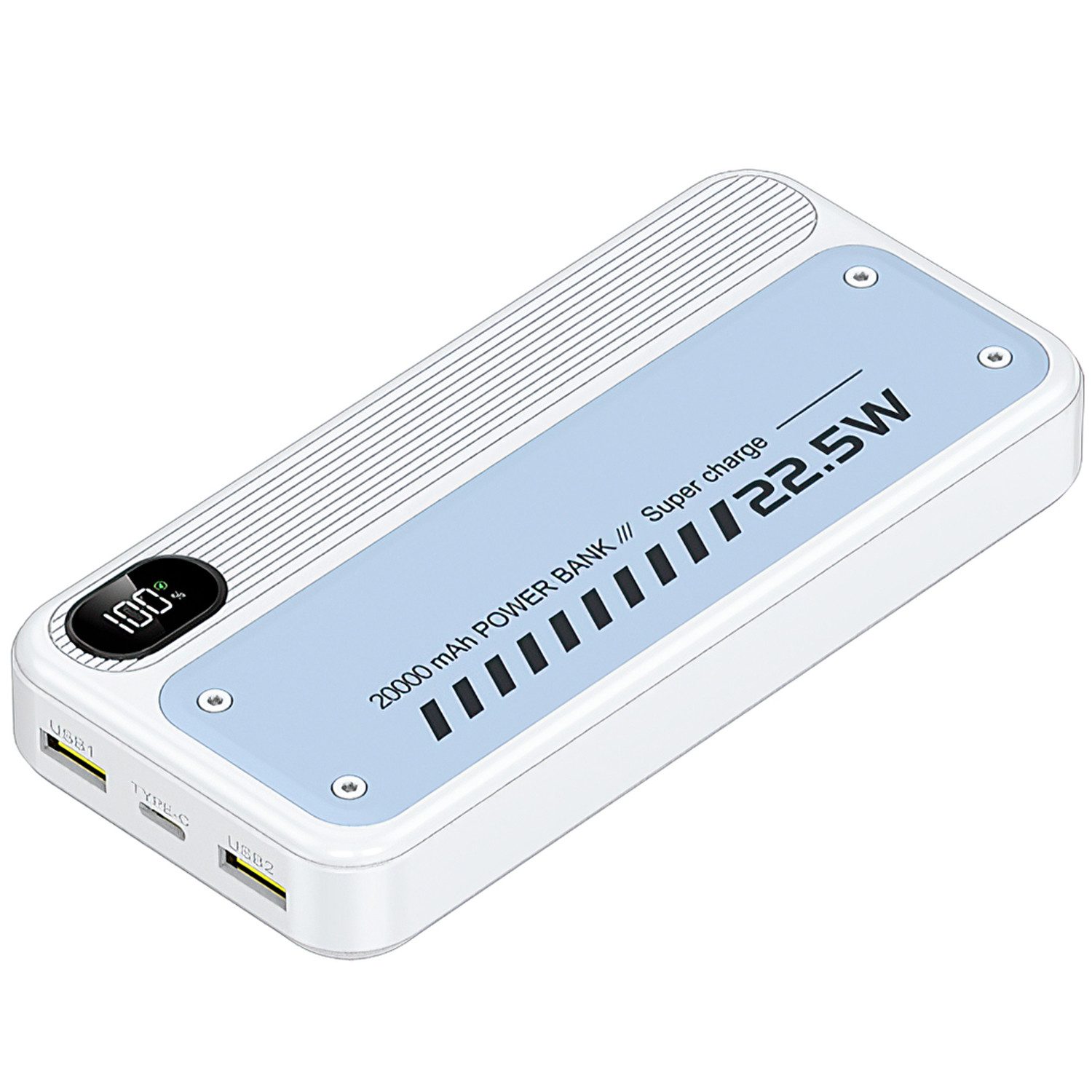 Powerbank 20000mAh USB Type C Externe Handyakkus Batterie Externe Akku Powerbank