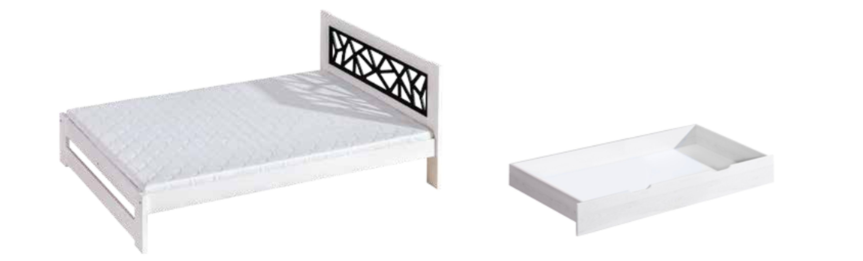 JVmoebel Bett, Modernes Designer Holz Polster Edles Betten Doppel Möbel Bett