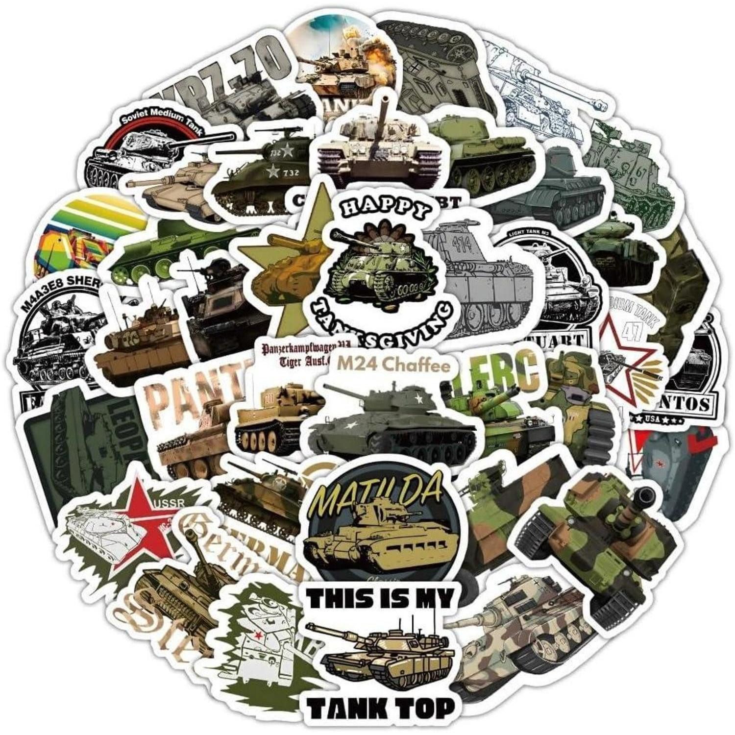 LuxusKollektion Laptop-Aufkleber Aufkleber 50 Stück Vinyl wasserfest für Laptop Auto Skateboard