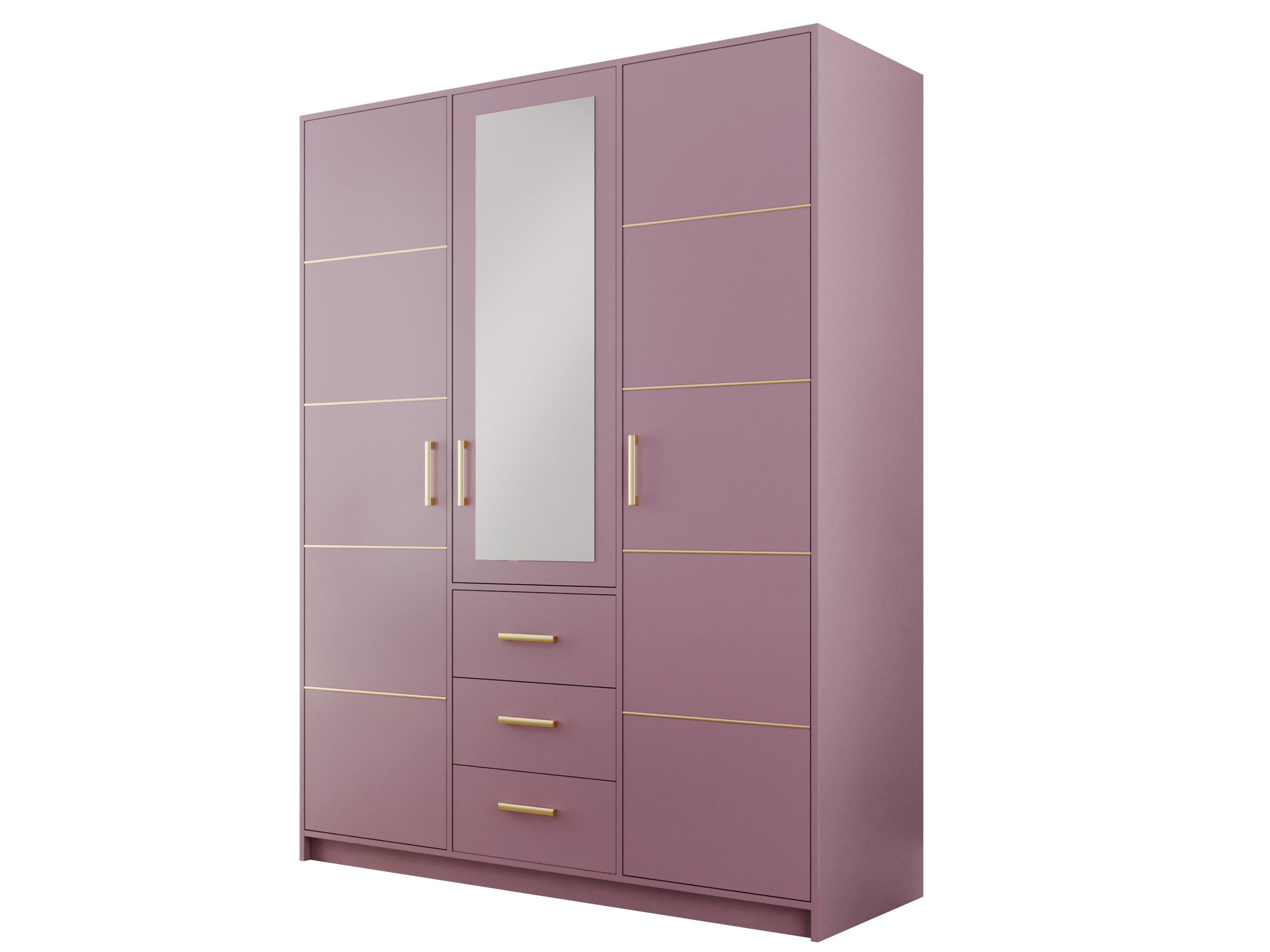 Compleo Kleiderschrank mit goldfarbenen Elementen und günstig online kaufen