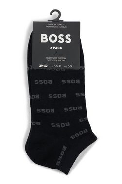 BOSS Freizeitsocken 2P AS Allover CC (Packung, 2er) mit Logostickereien