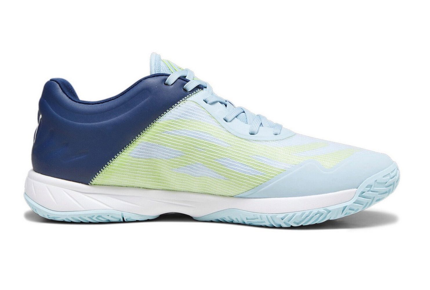 PUMA Hallen-Indoorschuhe Accelerate Turbo dunkelblau/hellblau/grün Herren Badmintonschuh – Bild 3 von 5