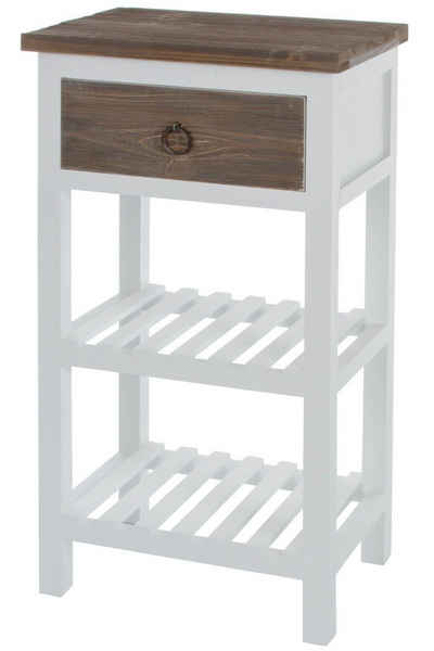 elbmöbel Beistelltisch Telefontisch Tisch Holz Rustikal (FALSCH), Telefontisch Tisch Holz Rustikal Landhaus Beistelltisch weiß braun Küchentisch