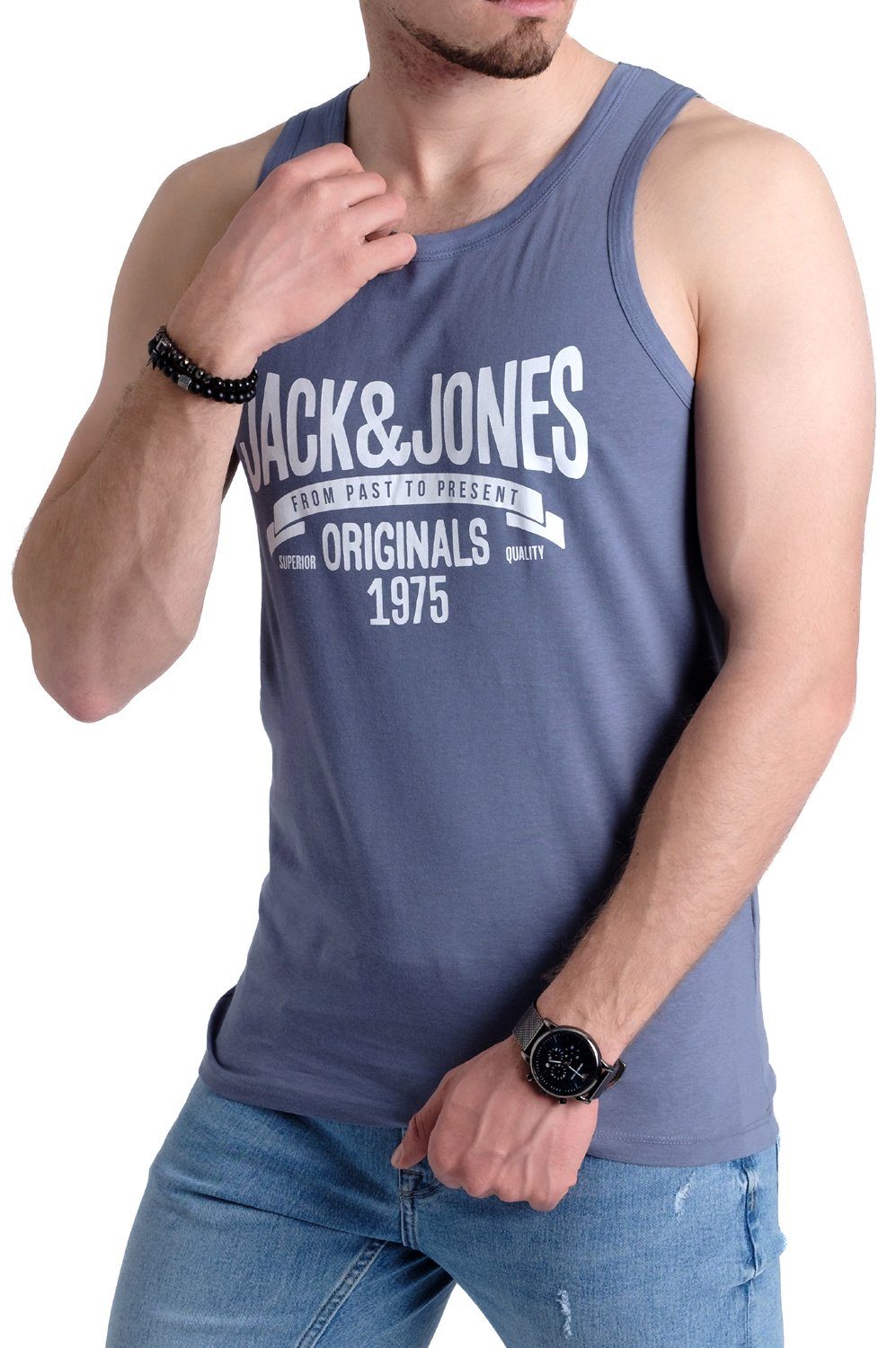 Jack & Jones Tanktop in Unifarbe, Rundhalsausschnitt