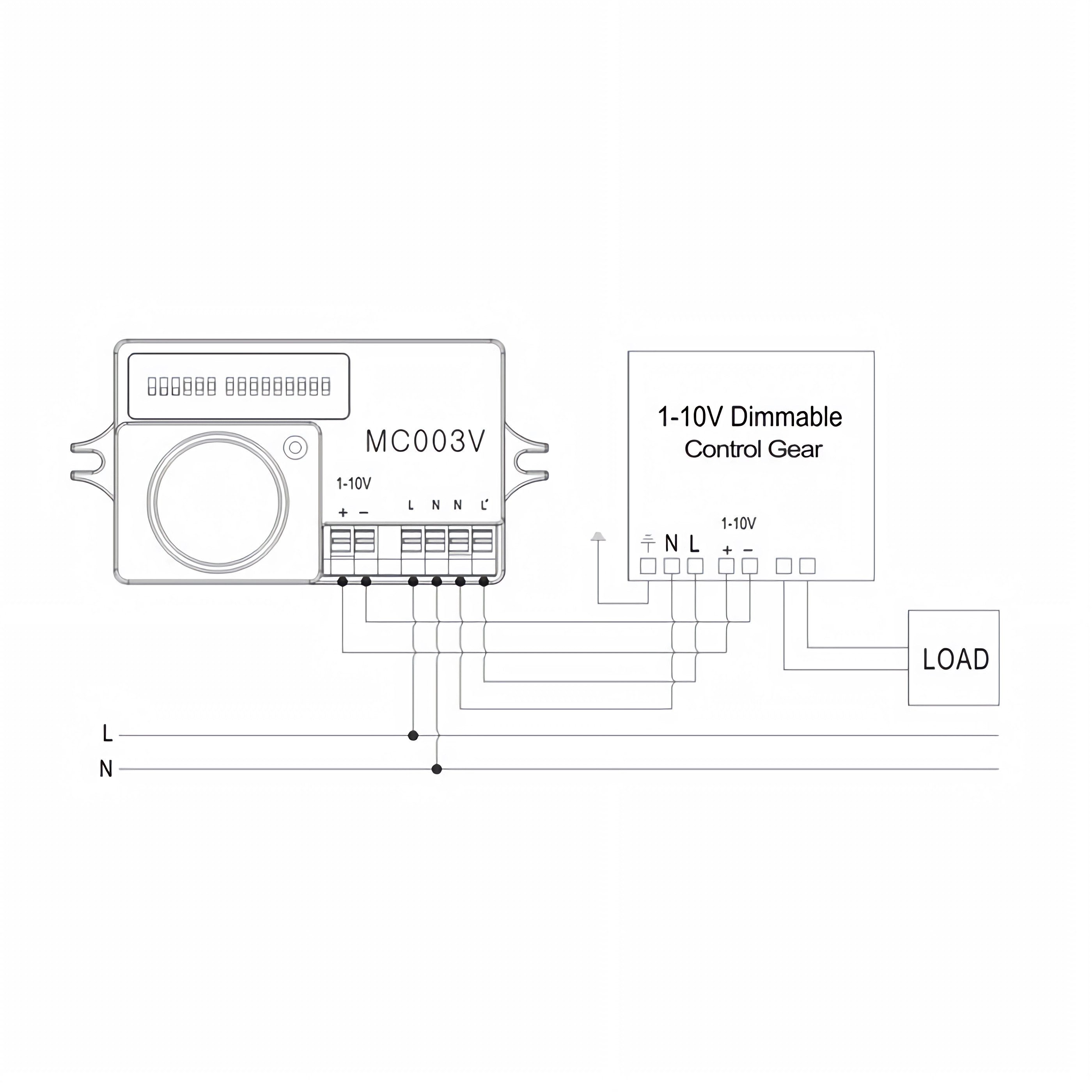 Bolwins Bewegungsmelder L02C MC003V Merrytek Mikrowellen Bewegungssensor Ein Aus Dimmfunktion, (Bewegungsmelder, 1-St., Merrytek MC003V), 3-Stufen Dimmfunktion, 5.8GHz, 800W/1200W