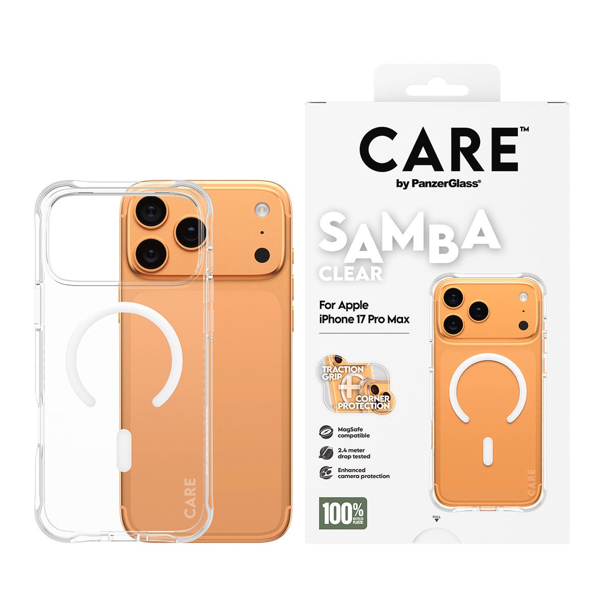 CARE by PanzerGlass Handyhülle Samba MagSafe Case für Apple iPhone 17 Pro Max, Backcover, Schutzhülle, Handyschutzhülle, Case, Schutzcase, stoßfest