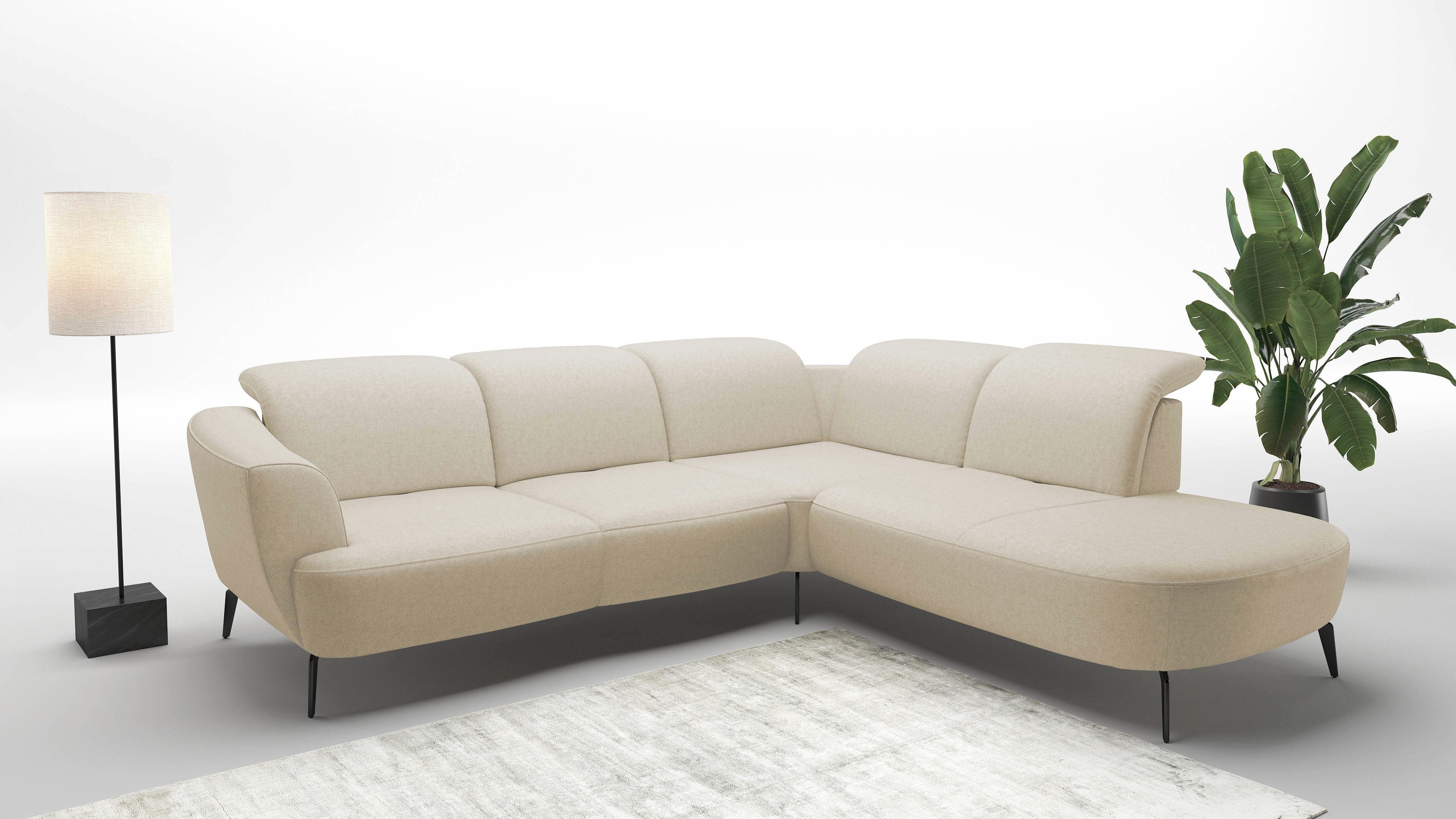 sit&more Ecksofa Zoe, ink.Sitztiefenverstellung, wahlweise mit Kopfteilverstellung