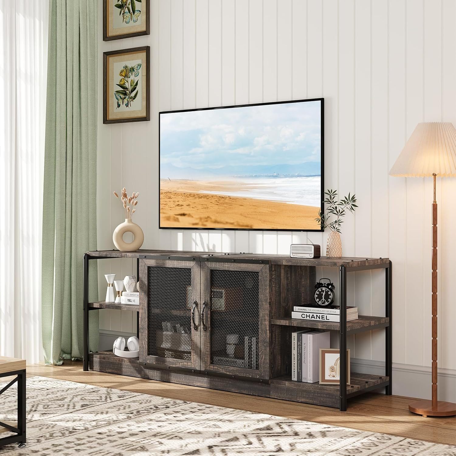 GarveeMore TV-Schrank TV-Unterschrank Fernsehtisch mit 2 günstig online kaufen