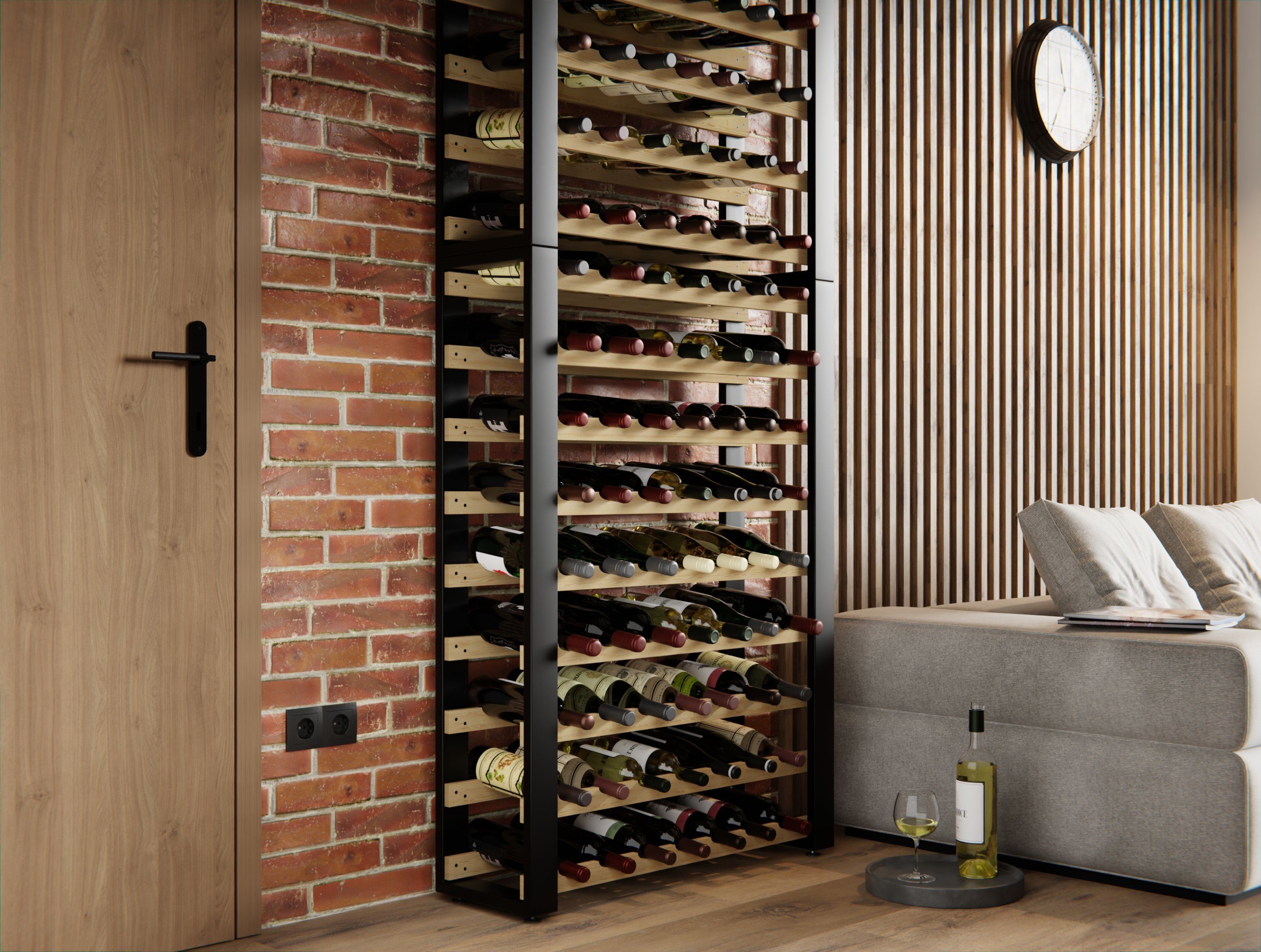 Lenmar Weinregal LOFT Weinregal aus Holz,Flaschenregal,Kellerregal,Regale,W günstig online kaufen