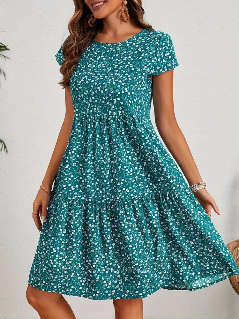 Moda Yakamoz Midikleid JANE'S Damen Blumenmuster günstig online kaufen