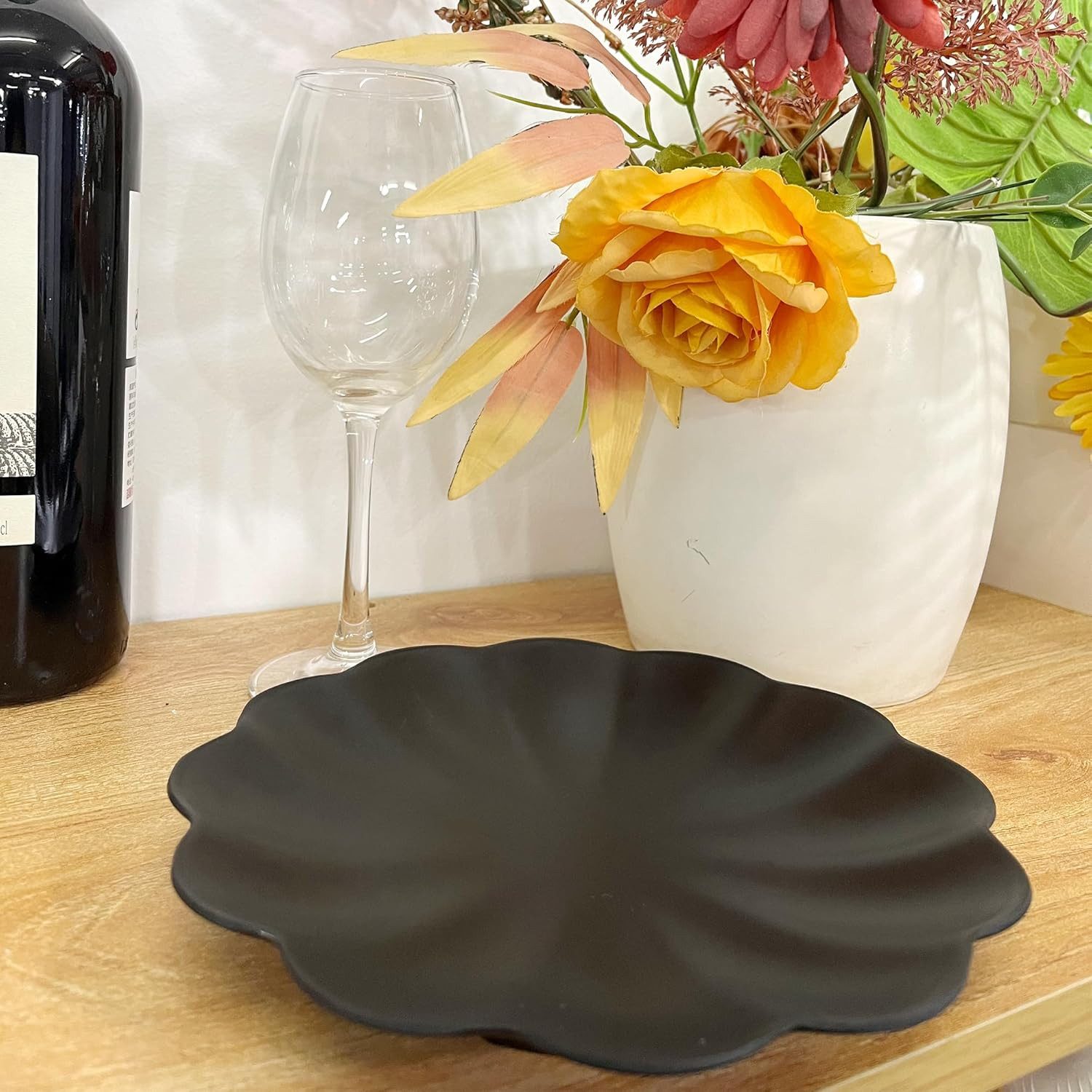 Holz Lichter Dekoschale Oval Organizer – Schlüssel‑ & Schmuckablage, Schwar günstig online kaufen