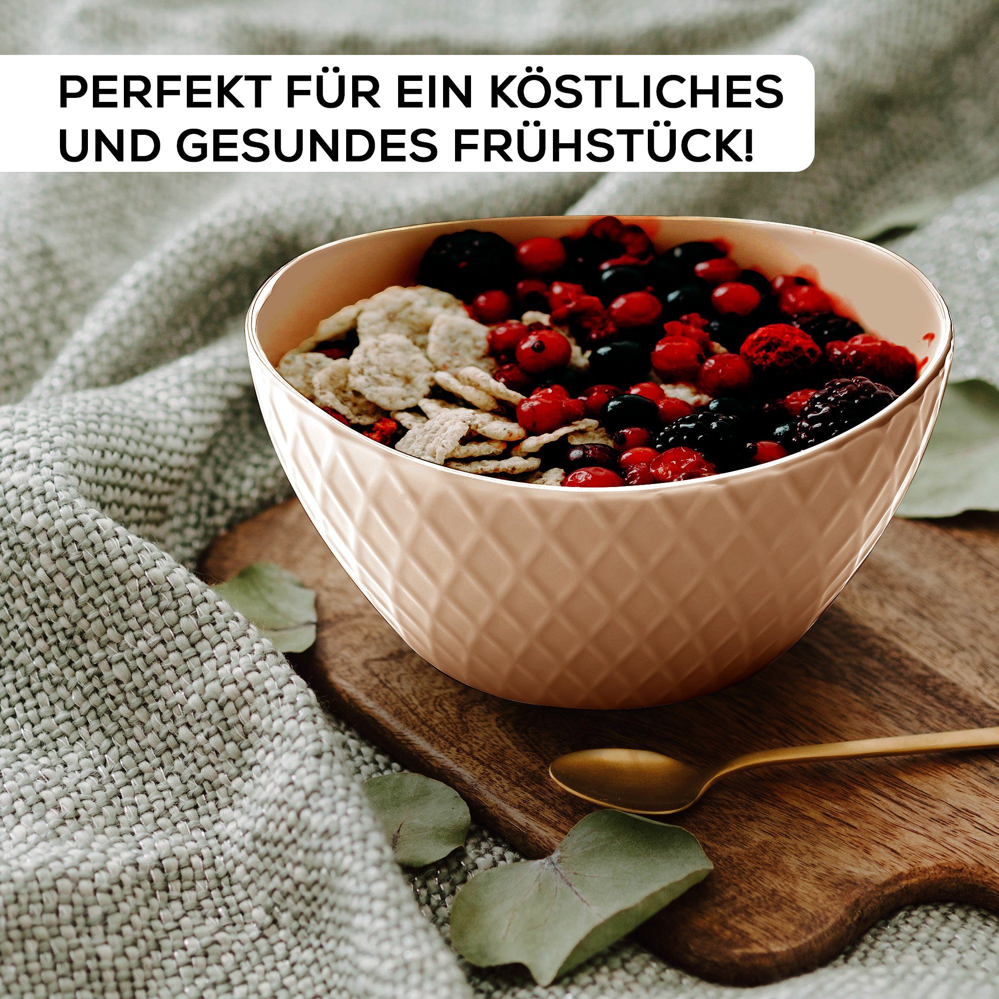 MiaMio Müslischüssel Schüssel Set Palmanova Kollektion (6 x 800 ml)