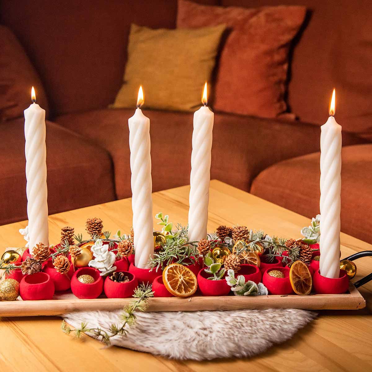 Trockenblume Bell Cup klein Rot 25 St - Deko Frucht für Adventskranz, 25 Stück, Florists Products, Höhe 5 cm