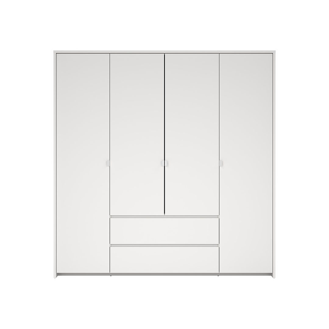 Tvilum Kleiderschrank Next Kleiderschrank 4 Türen 2 Schubladen 197x200cm