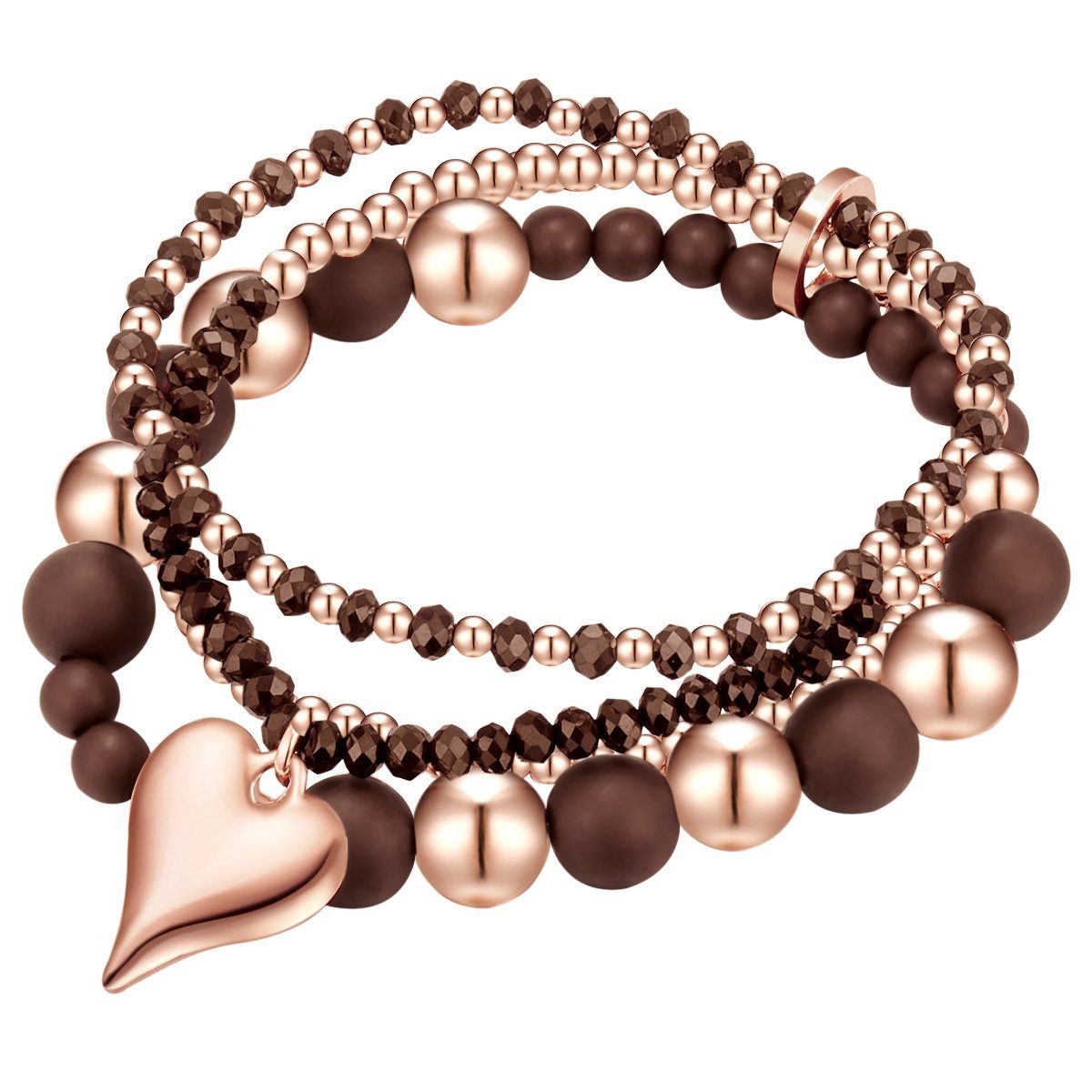 Lulu & Jane Armband Herz roségold, mit Herz günstig online kaufen