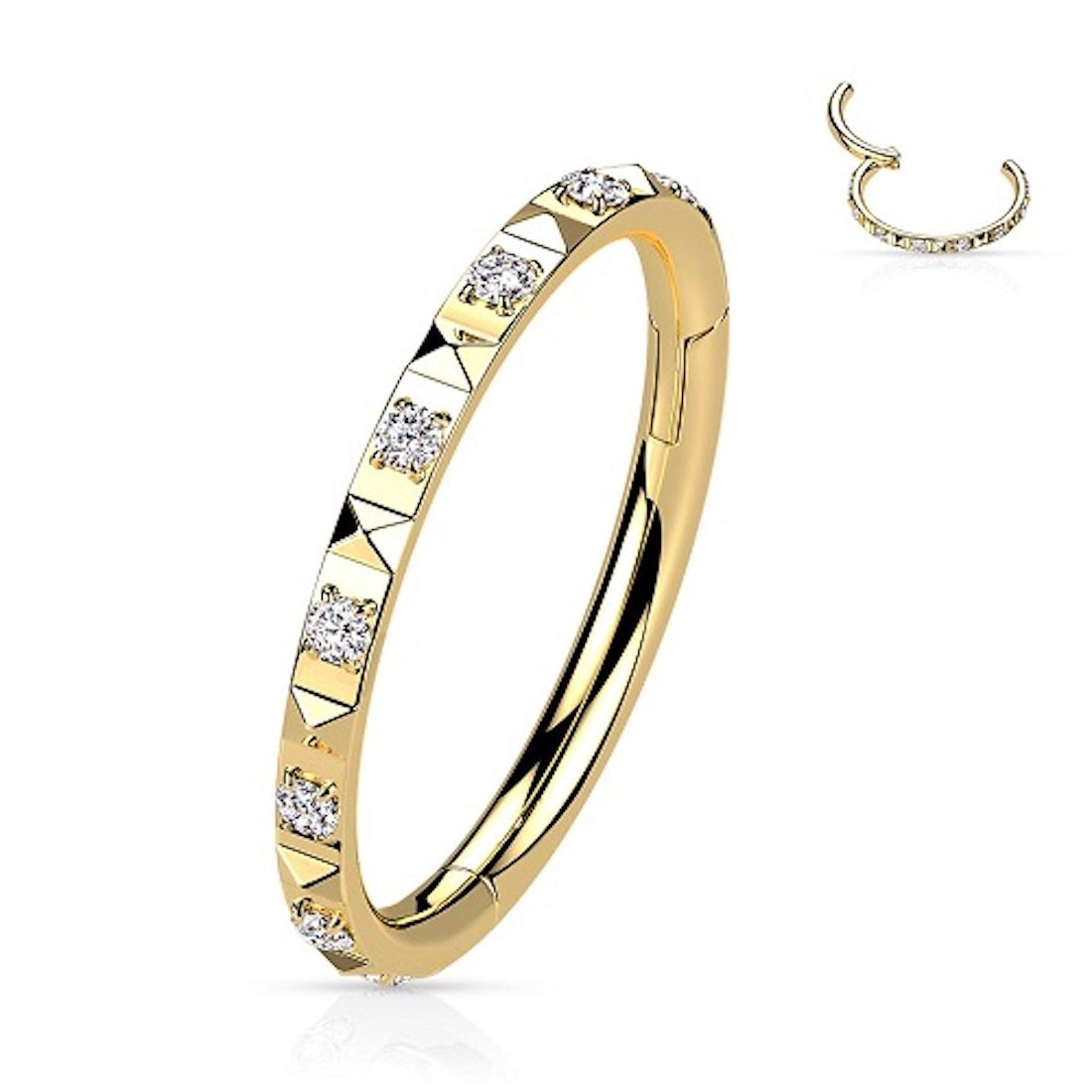 Taffstyle Nasenpiercing Septum Piercing Ring Segmentring Clicker Scharnier günstig online kaufen