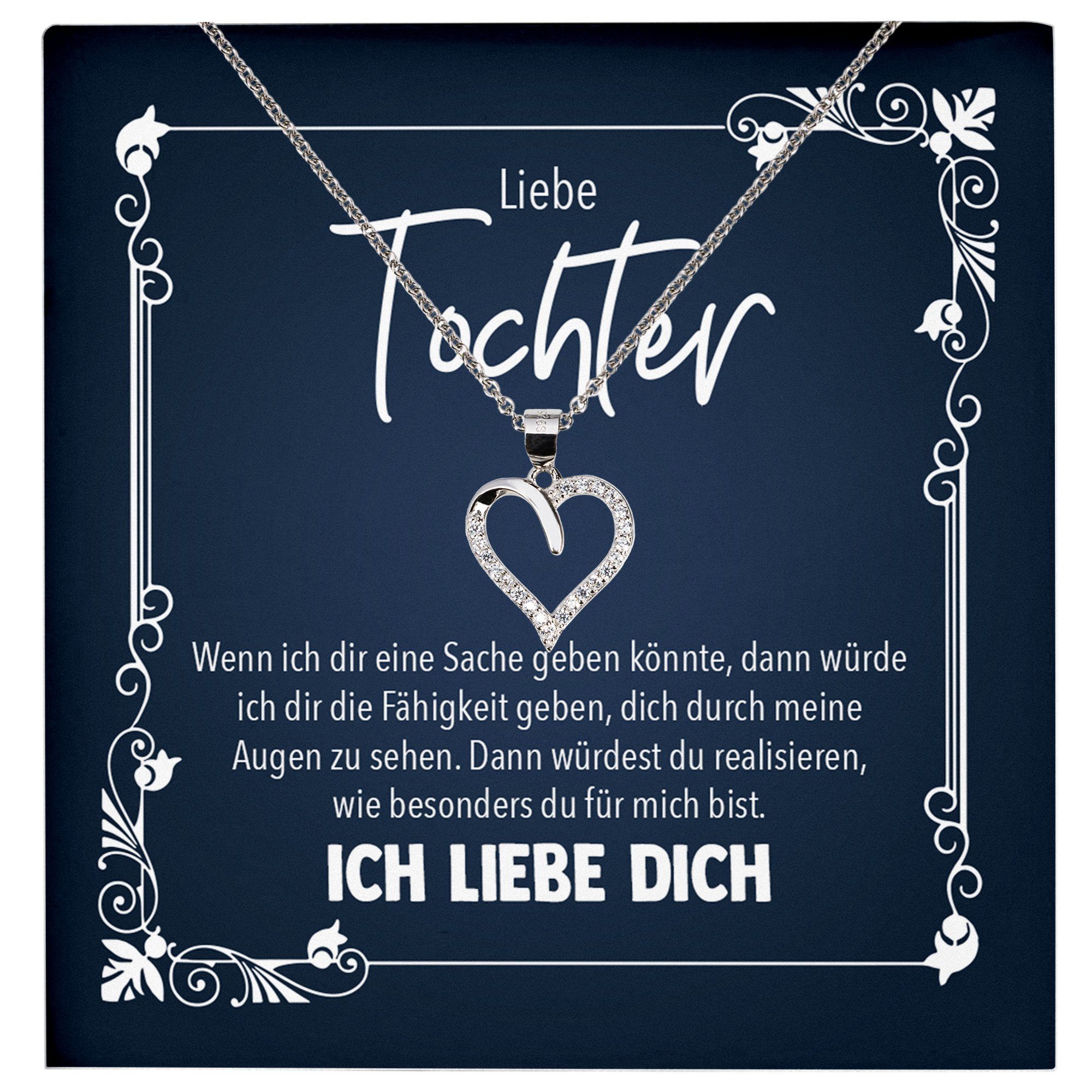 Schmuckset Tochter Geschenk Mädchen Frauen Schmuck Geburtstag Abi Herz Halskette