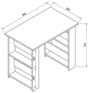 VCM Schreibtisch Holz Schreibtisch Computertisch Efilo