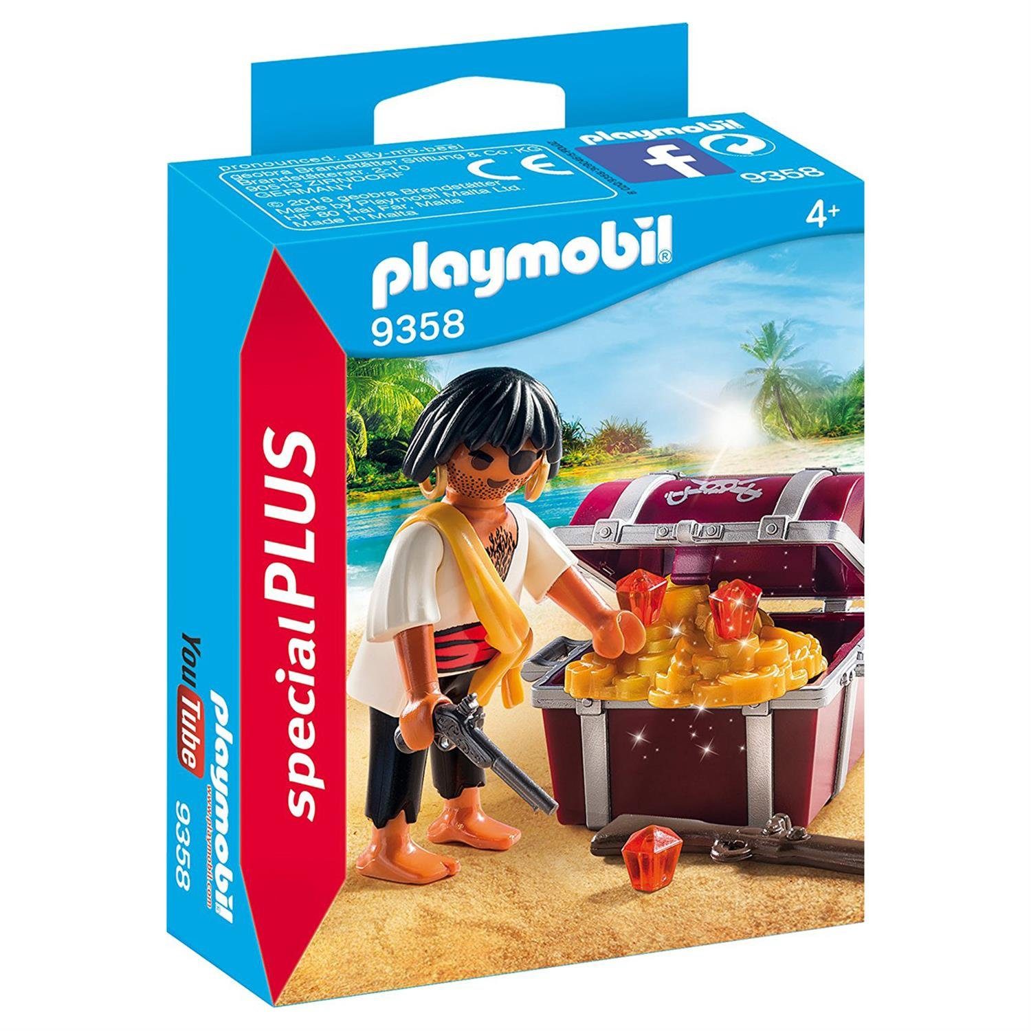 Playmobil® 9358 Pirat mit Schatzkiste Konstruktions-Spielset günstig online kaufen