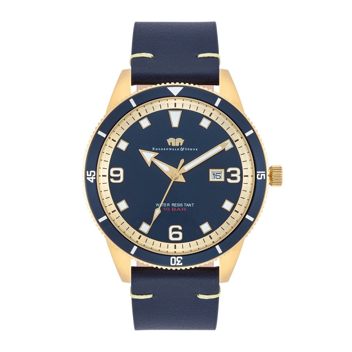Rhodenwald & Söhne Quarzuhr Vintage II gelbgold, mit Quarzwerk günstig online kaufen